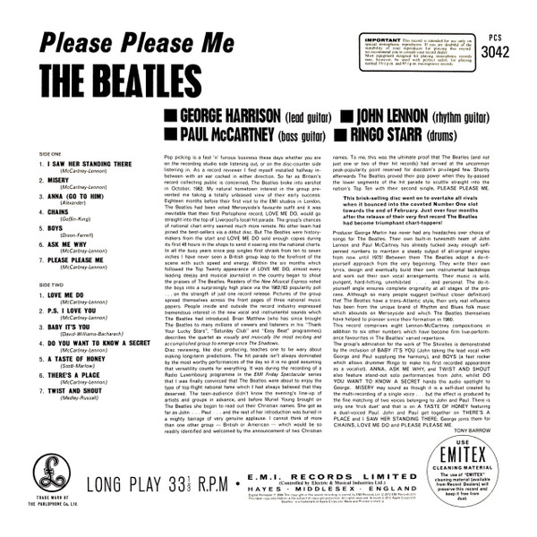 The Beatles – Please Please Me - Lp (2012) - Billede 2