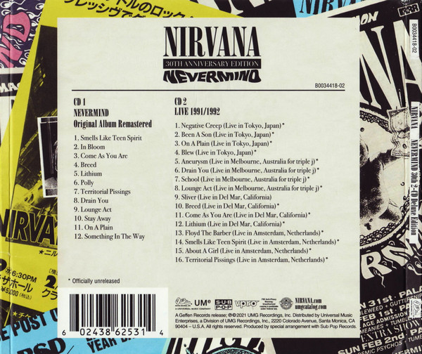 Nirvana – Nevermind - Cd Deluxe Edition, 30th Anniversary - Cd (2021) - Billede 2
