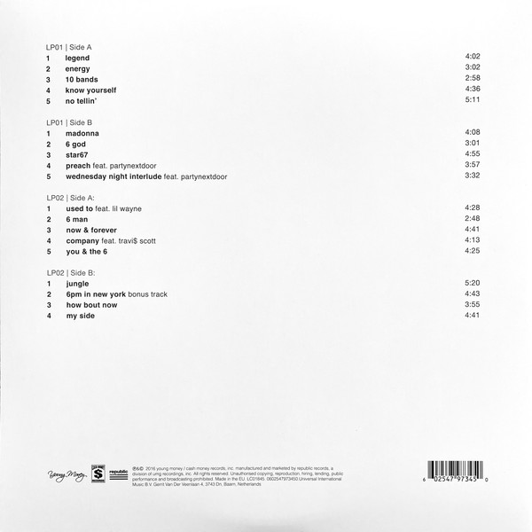 Drake – If You're Reading This It's Too Late - Lp (2016) - Billede 2