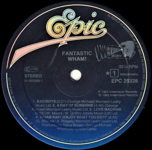 Wham! – Fantastic - Lp Brugt (1983) - Billede 3
