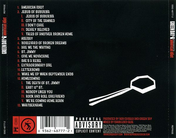 Green Day – American Idiot - Cd (2004) - Billede 2