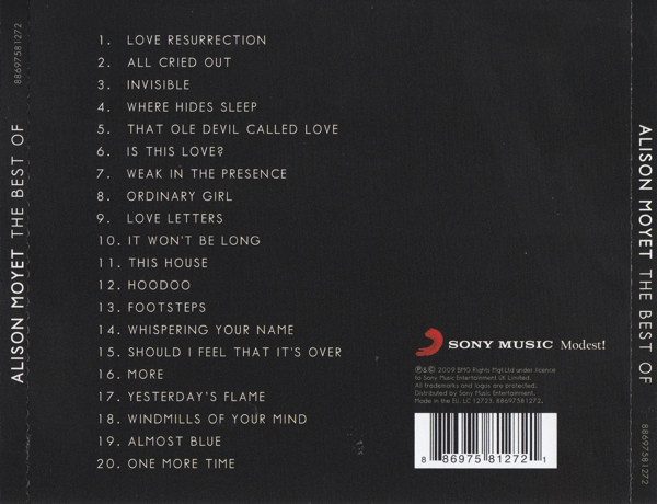 Alison Moyet – The Best Of - Cd (2009) - Billede 2