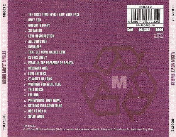 Alison Moyet – Singles - Cd (1995) - Billede 2