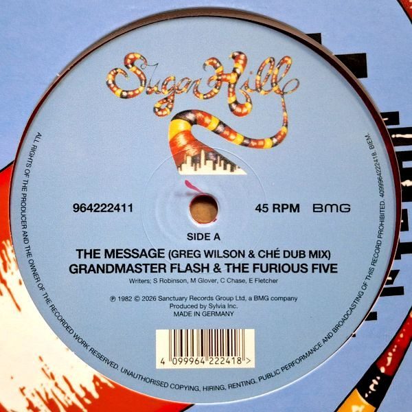 Grandmaster Flash & The Furious Five / The Sugarhill Gang – The Message / Rapper's Delight - 12" Maxi Single (RSD 2026) - Billede 2