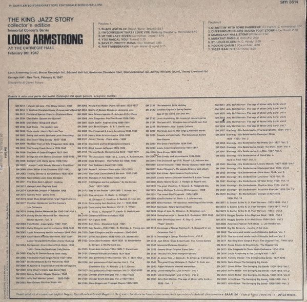 Louis Armstrong – Louis Armstrong At The Carnegie Hall (1947) - Lp Brugt - Billede 2