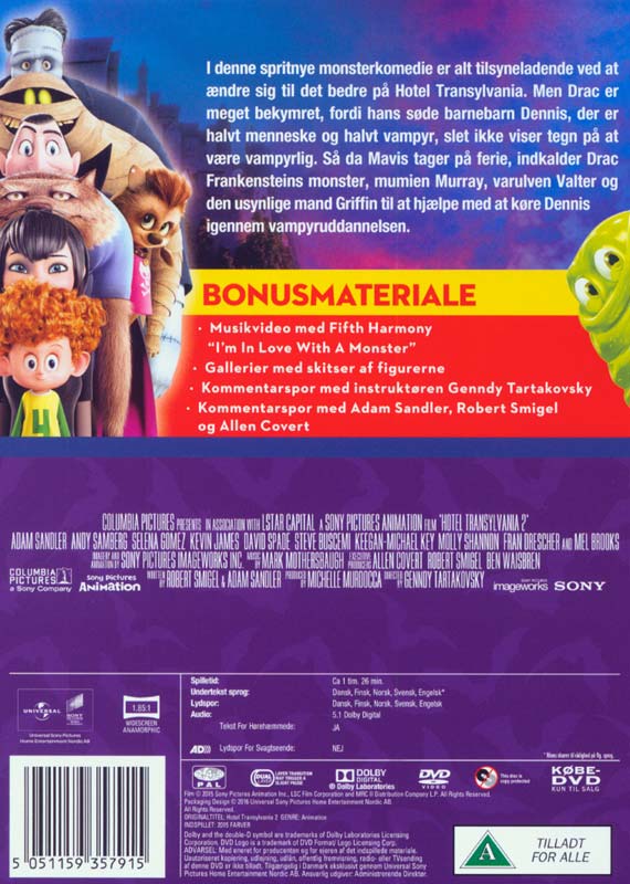 Hotel Transylvania 2 - Dvd Film - Billede 2