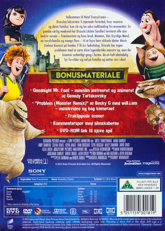 Hotel Transylvania - Dvd Film - Billede 2